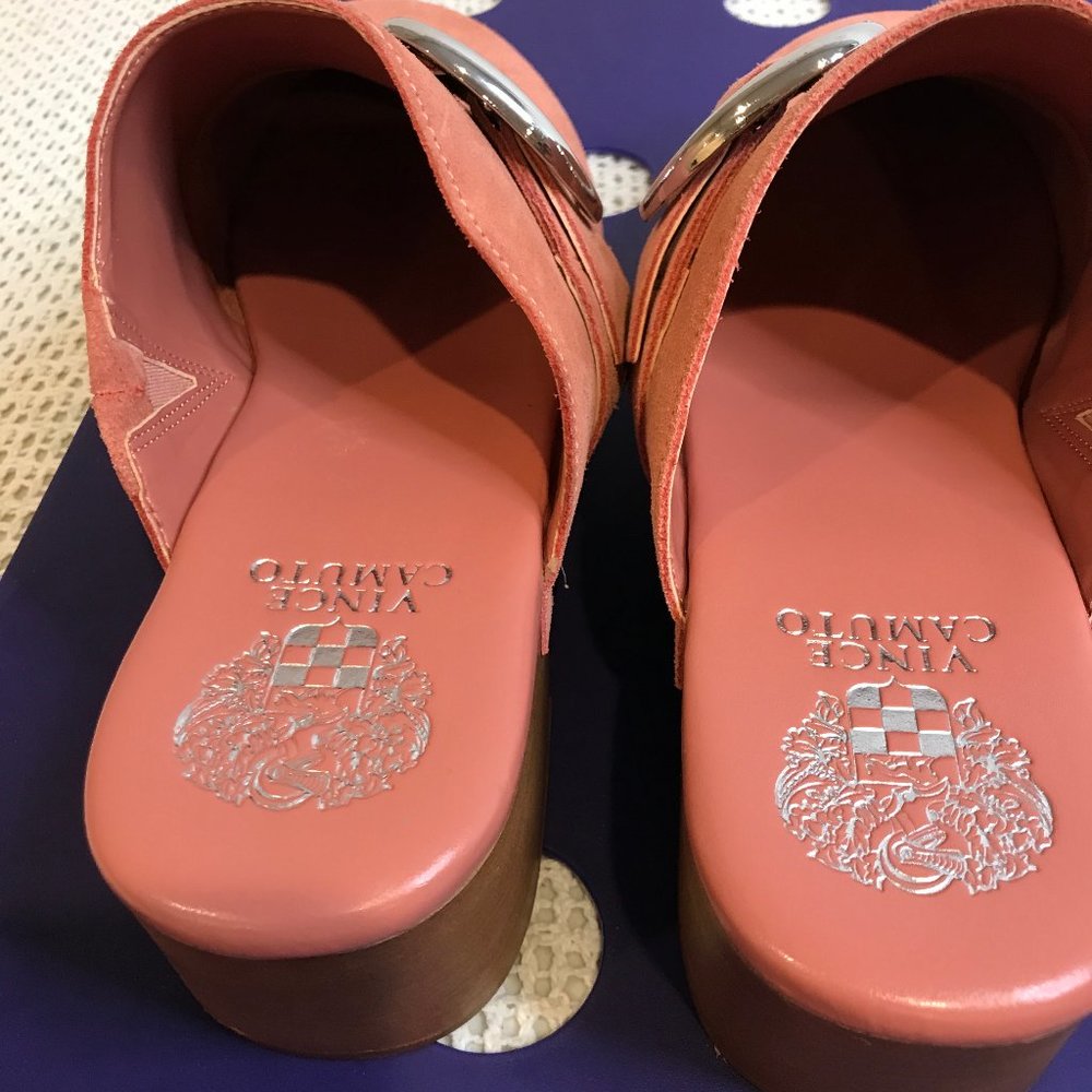 VINCE CAMUTO SUEDE CANZENEE CLOG SIZE 8M PINK - Picture 6 of 8